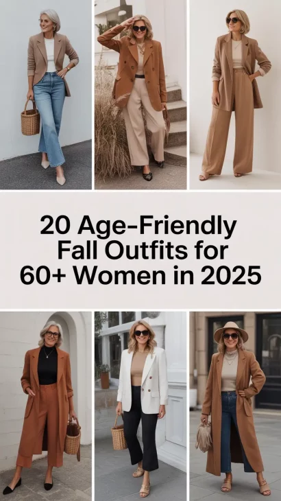 Age-friendly fall outfits for 60+ women in 2025: Chic and classy seasonal wardrobe ideas