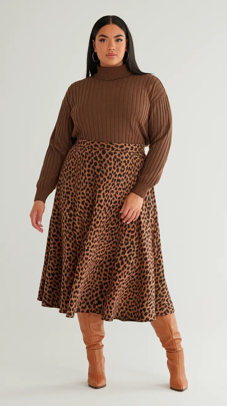fall plus size outfits casual comfy Effortless Wild in Neutrals
