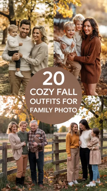 Cozy Fall 2025 Outfits for Family Photo with Outdoor Casual Color Combos