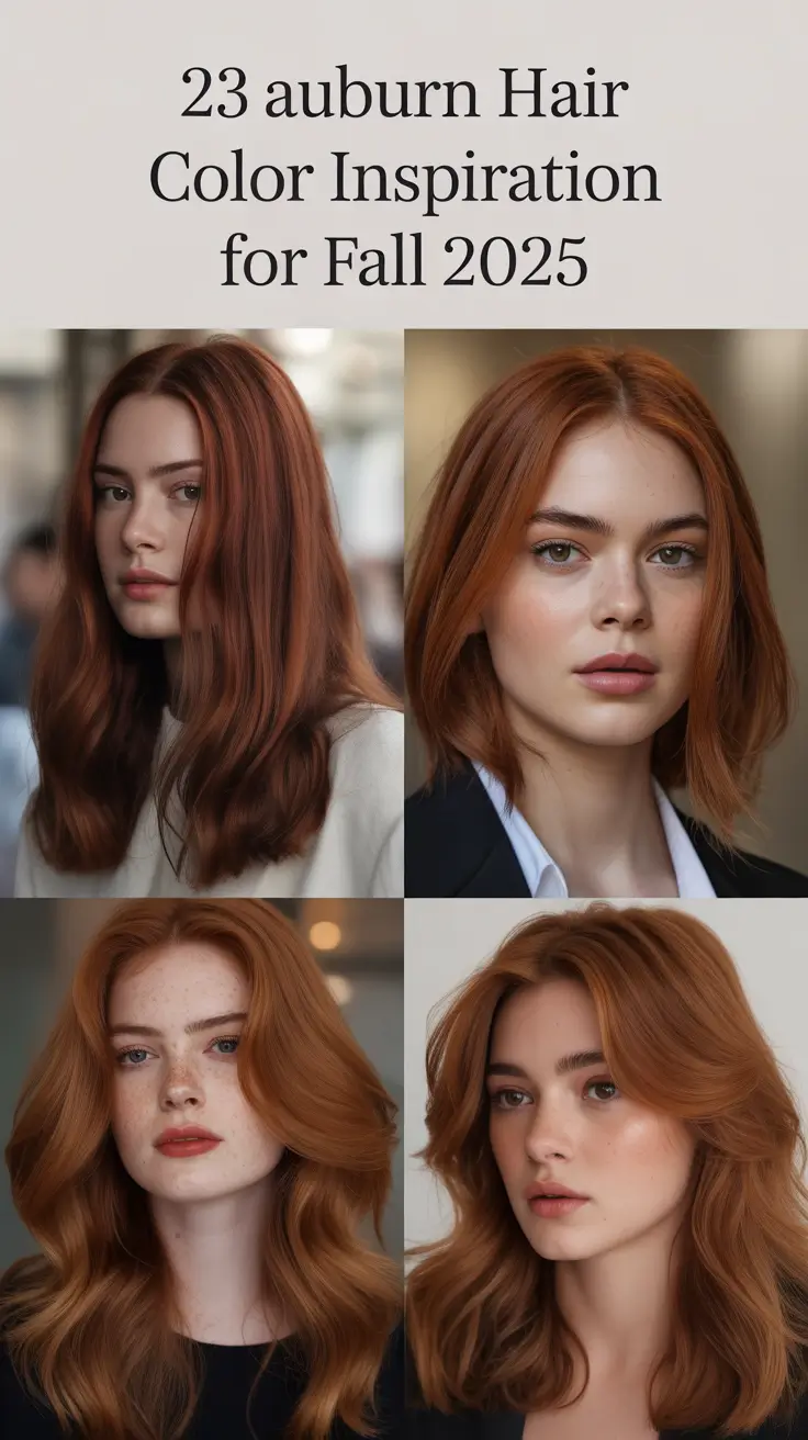 Auburn Hair Color Inspiration for Fall 2025: Best Brunette and Copper Ideas
