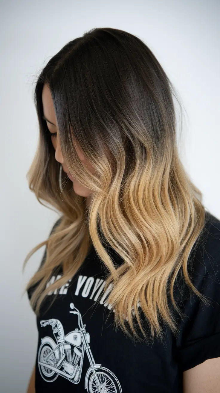 Soft Autumn Haircuts for 2025 Rooted Blonde S-Waves with Dimensional Fade