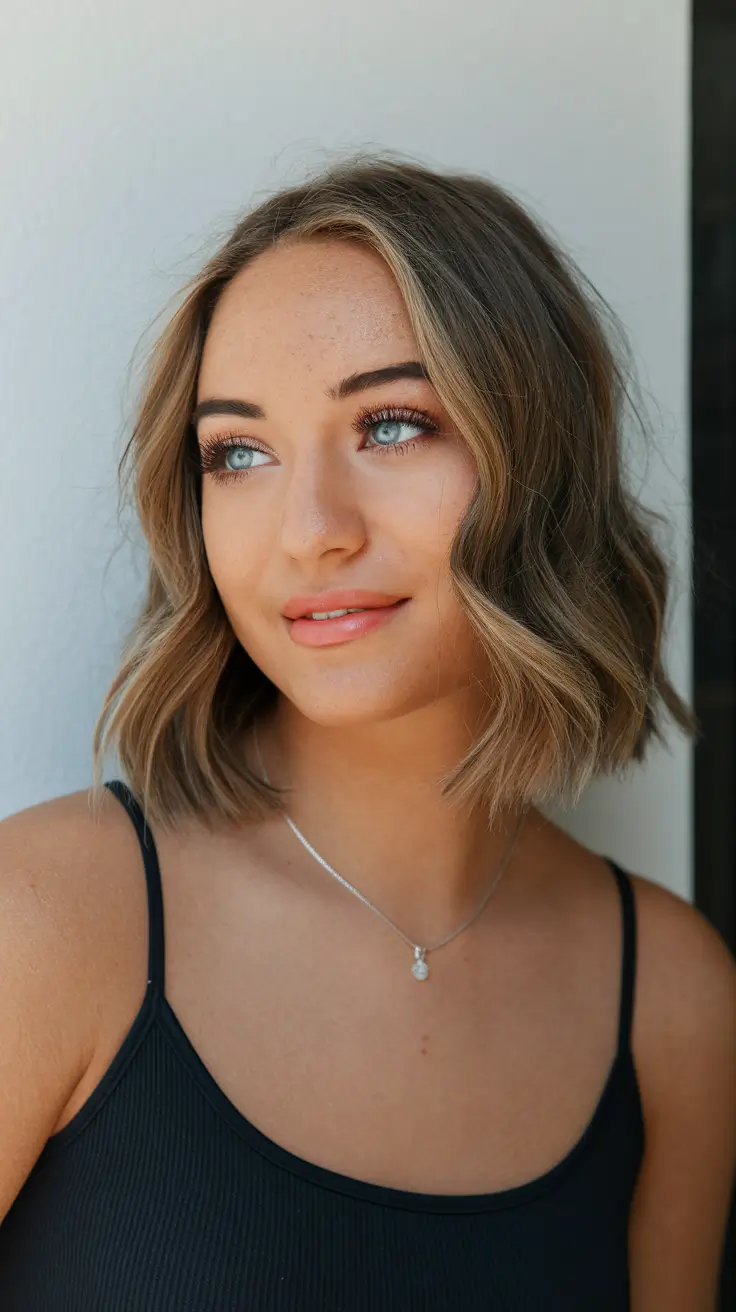 Soft Autumn Haircuts for 2025 Soft Wavy Bob in Cool Ash Brunette