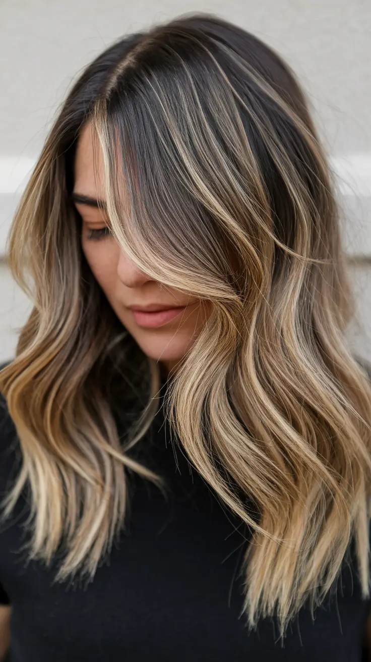 caramel fall hair colors Soft Face-Framing Caramel Highlights with Root Depth