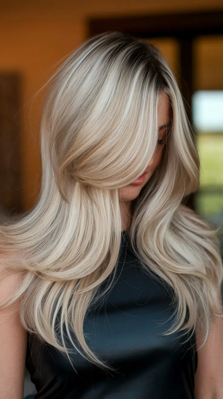 caramel fall hair colors Light Vanilla Blonde with Buttery Caramel Dimension