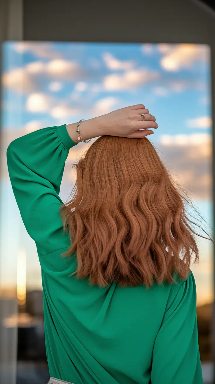 caramel fall hair colors Short Caramel Cut with Ginger Peach Undertones