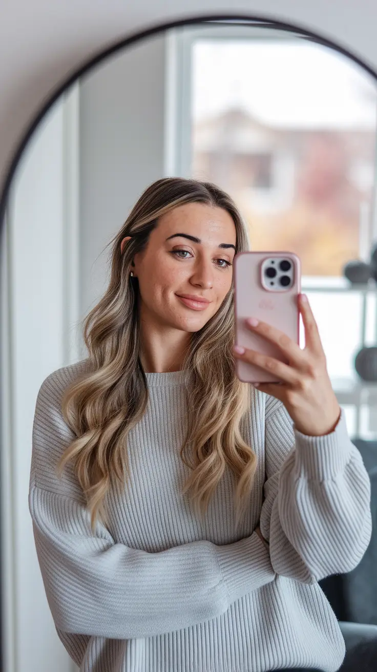 caramel fall hair colors Classic Blonde Waves with Subtle Caramel Depth