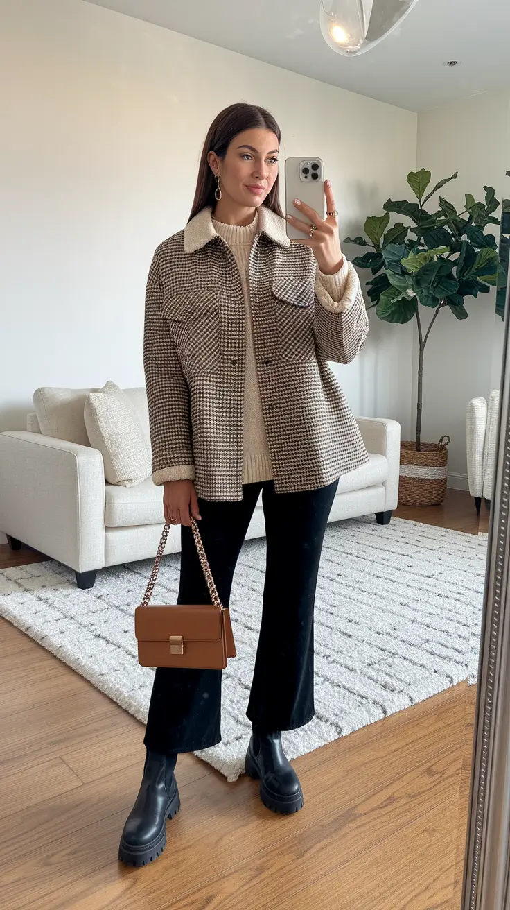cozy fall outfits Structured Neutrals with Sporty Touches