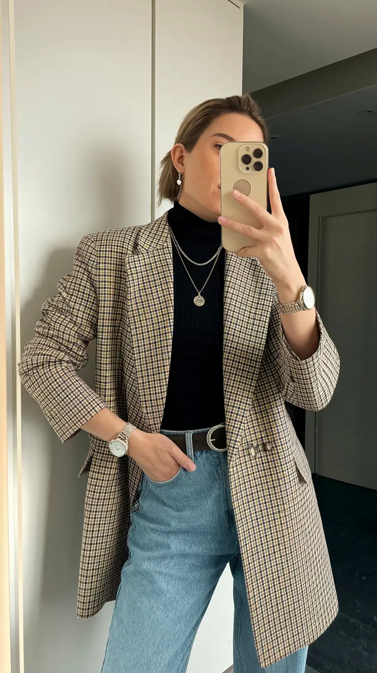 cozy fall outfits Structured Neutrals with Sporty Touches
