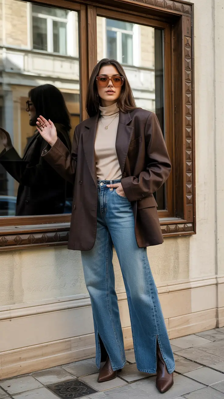 cozy fall outfits Structured Neutrals with Sporty Touches