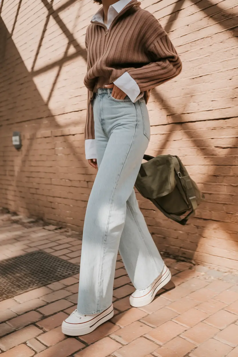 cozy fall outfits aesthetic korean Modern Casual with Retro Spirit