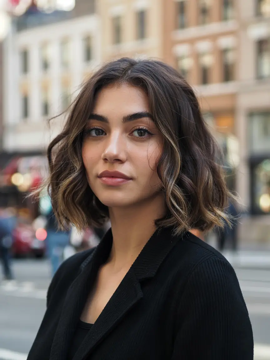 fall bob haircut Airy Curls with Dark Chocolate Shine