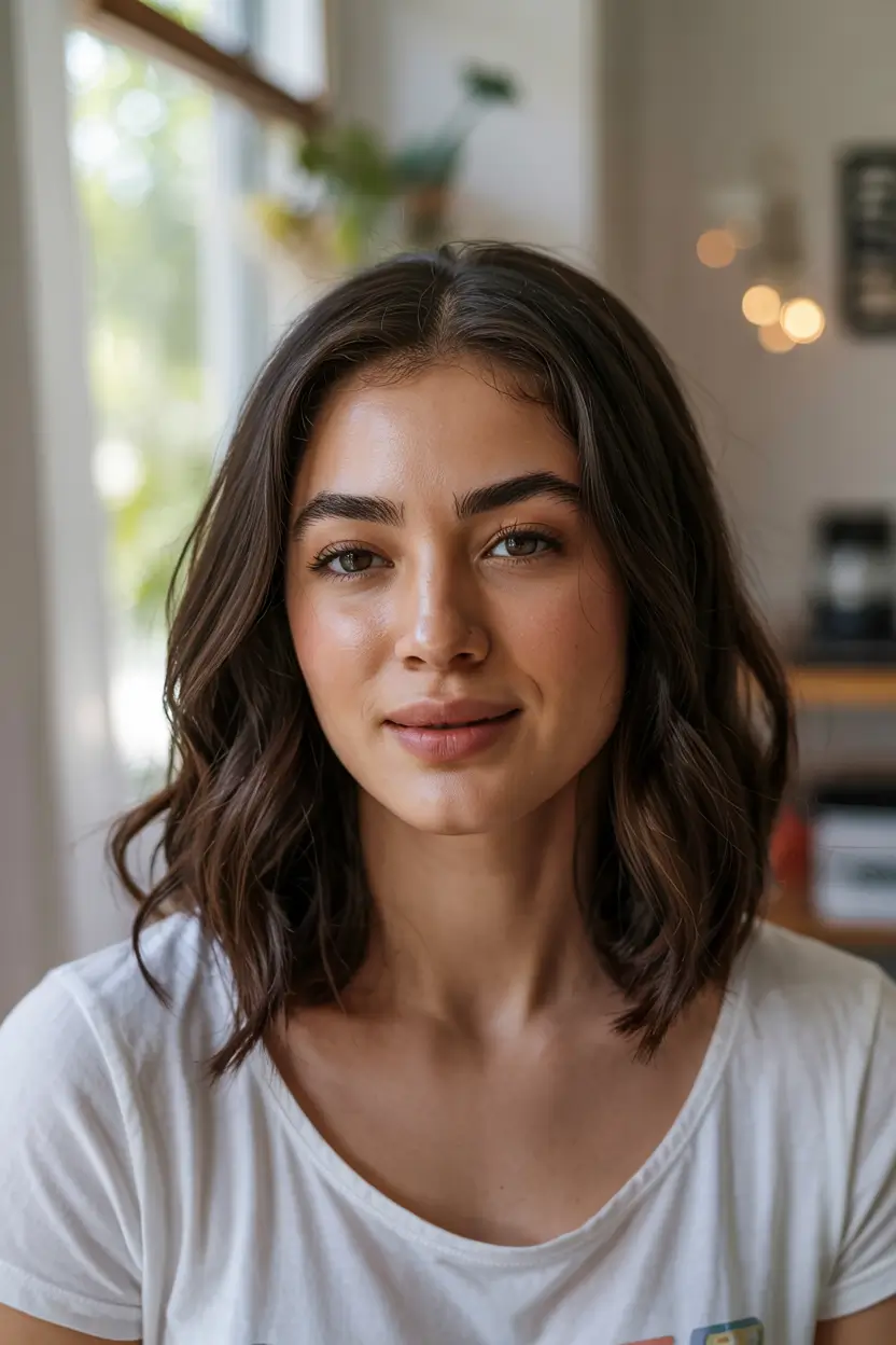 fall bob haircut Soft Chestnut Waves for Cozy Days