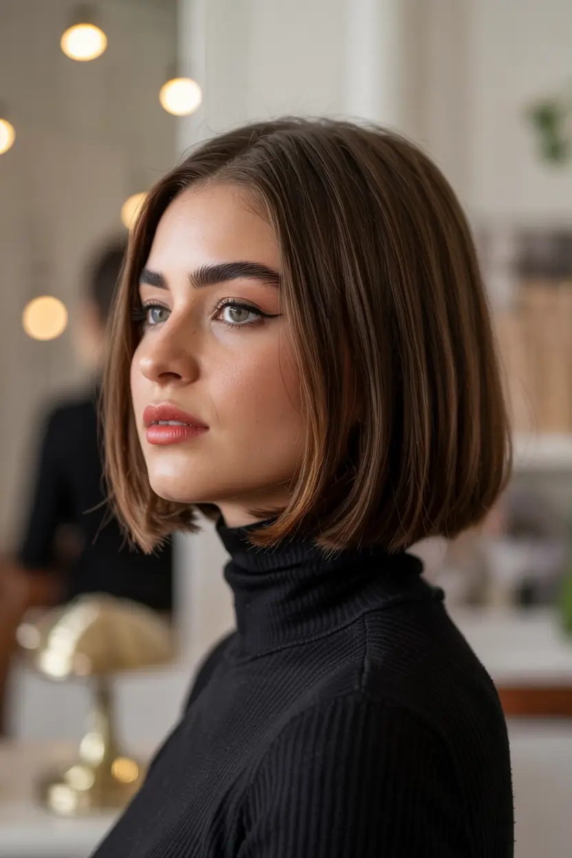 fall bob haircut Modern Precision with French Girl Energy