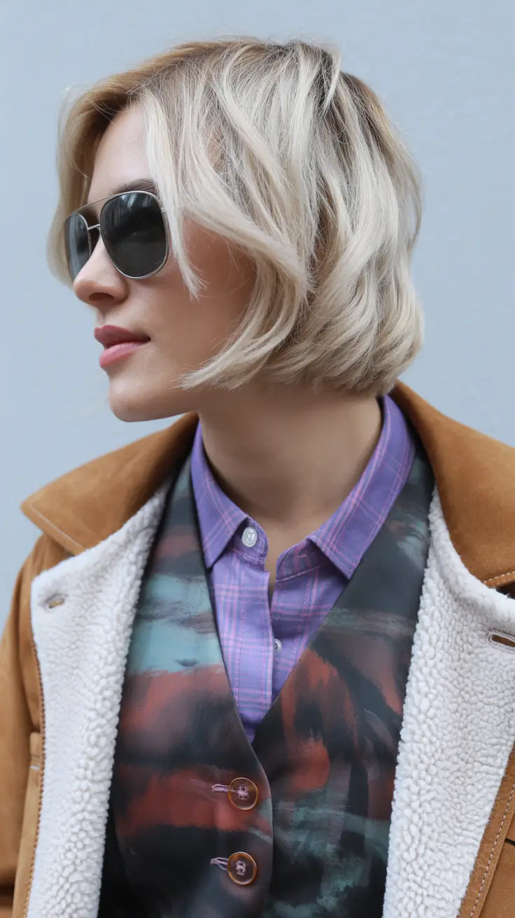 fall bob hairstyles Smooth Blunt Bob with Subtle Layers