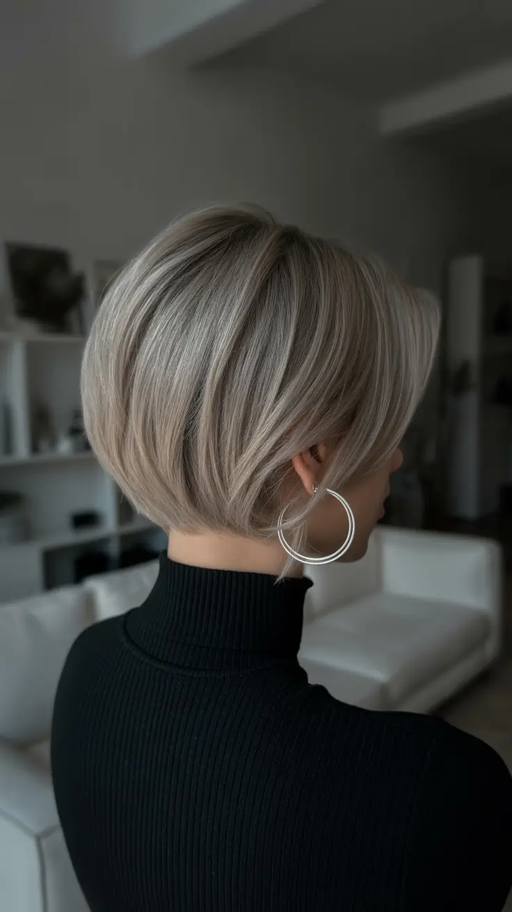 fall bob hairstyles Smooth Blunt Bob with Subtle Layers