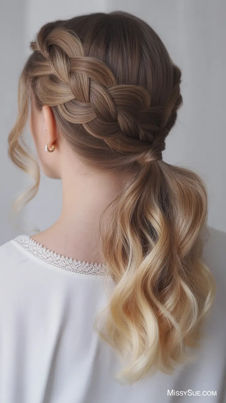 fall braids hairstyles Half-Up Crown Braids with a Wild Twist