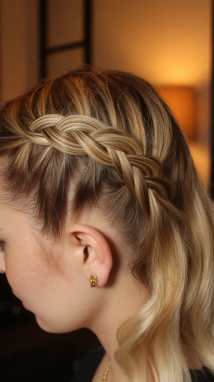 fall braids hairstyles Half-Up Crown Braids with a Wild Twist