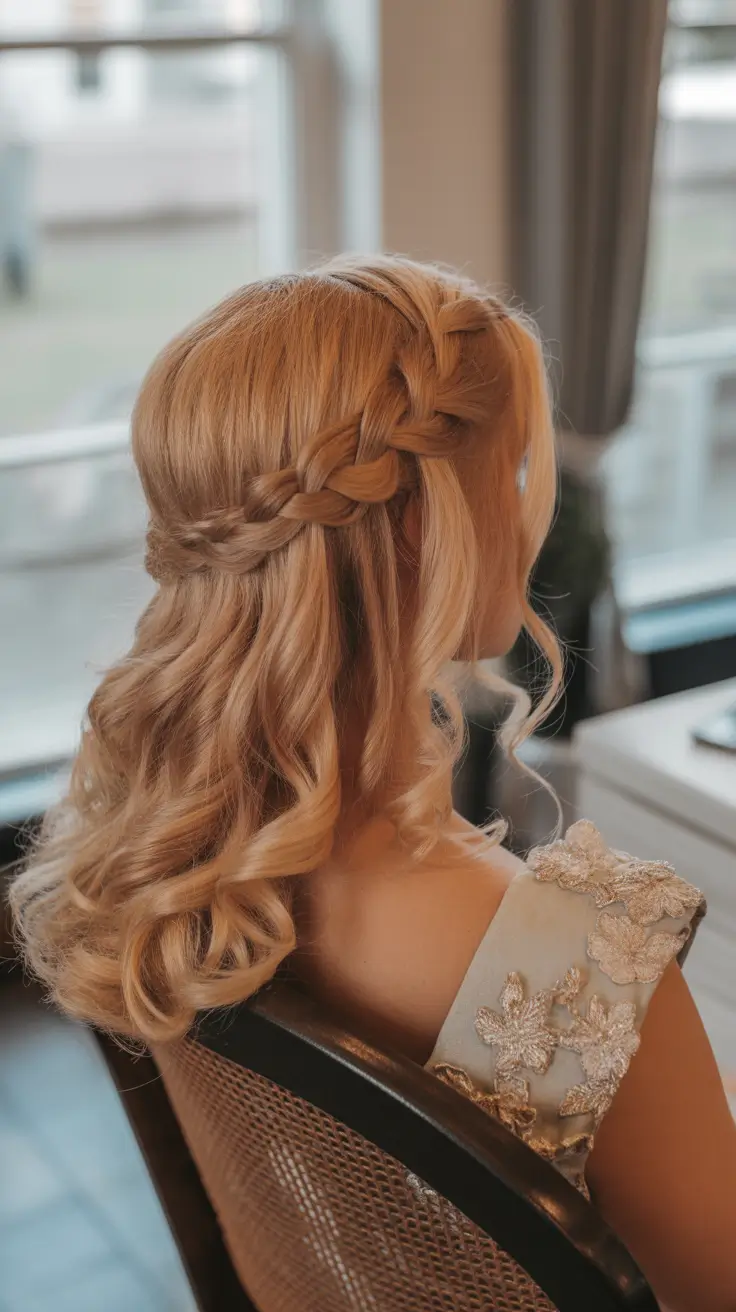 fall braids hairstyles Half-Up Crown Braids with a Wild Twist