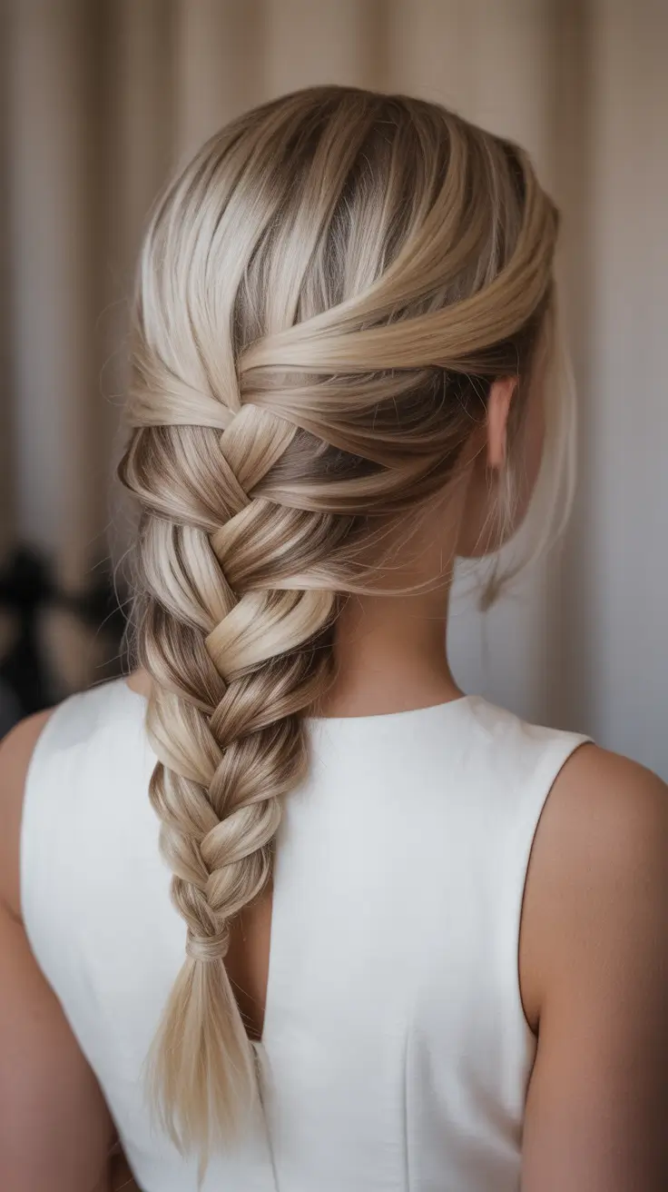 fall hairstyles braids hair ideas Loose French Braid with Dimensional Blonde