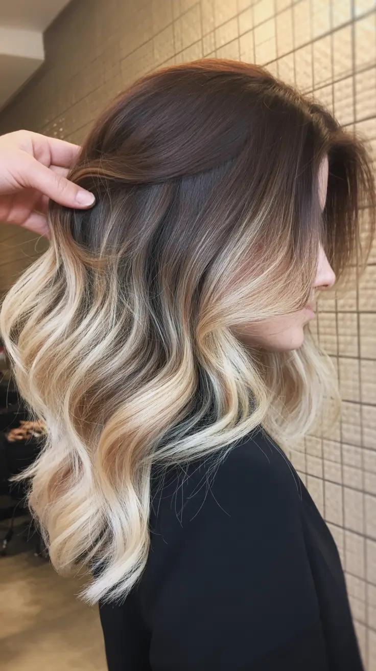 fall brunette hair color ideas Golden Beige Brunette with Creamy Ends