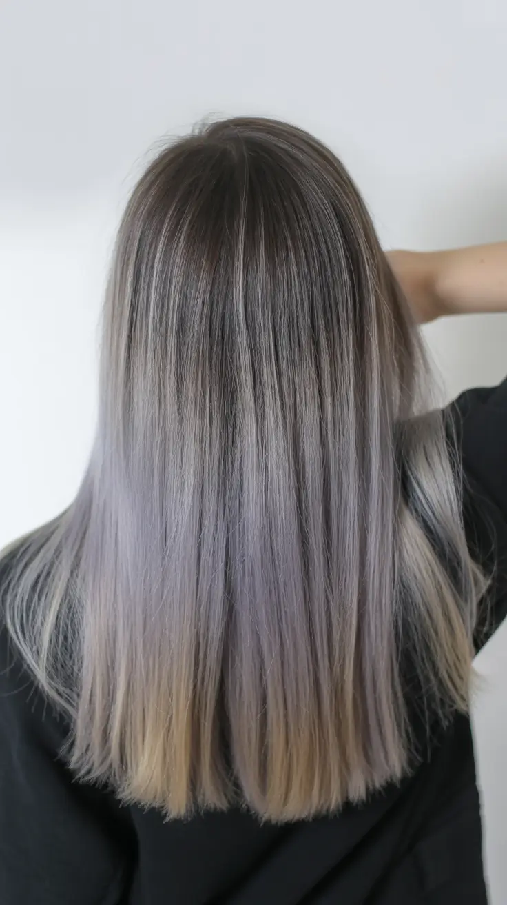 fall brunette hair color ideas Frosted Lilac Shadow Melt
