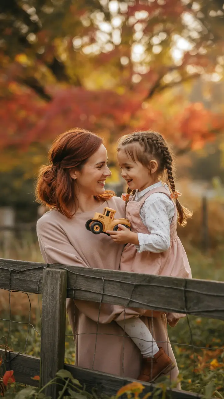 fall family photo outfits color combos blush pink Blush Pink and Braids in a Whimsical Fall Frame