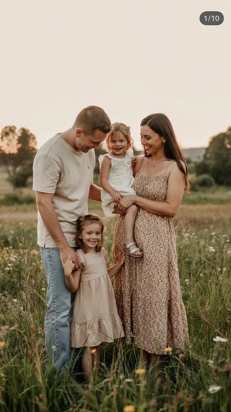 fall family photo outfits color combos Rust, Navy, and Cream: The Perfect Autumn Trio
