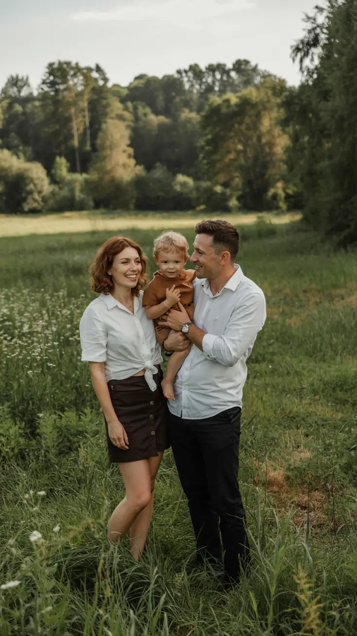 fall family photo outfits color combos Effortless Rustic Charm with Touches of Contrast