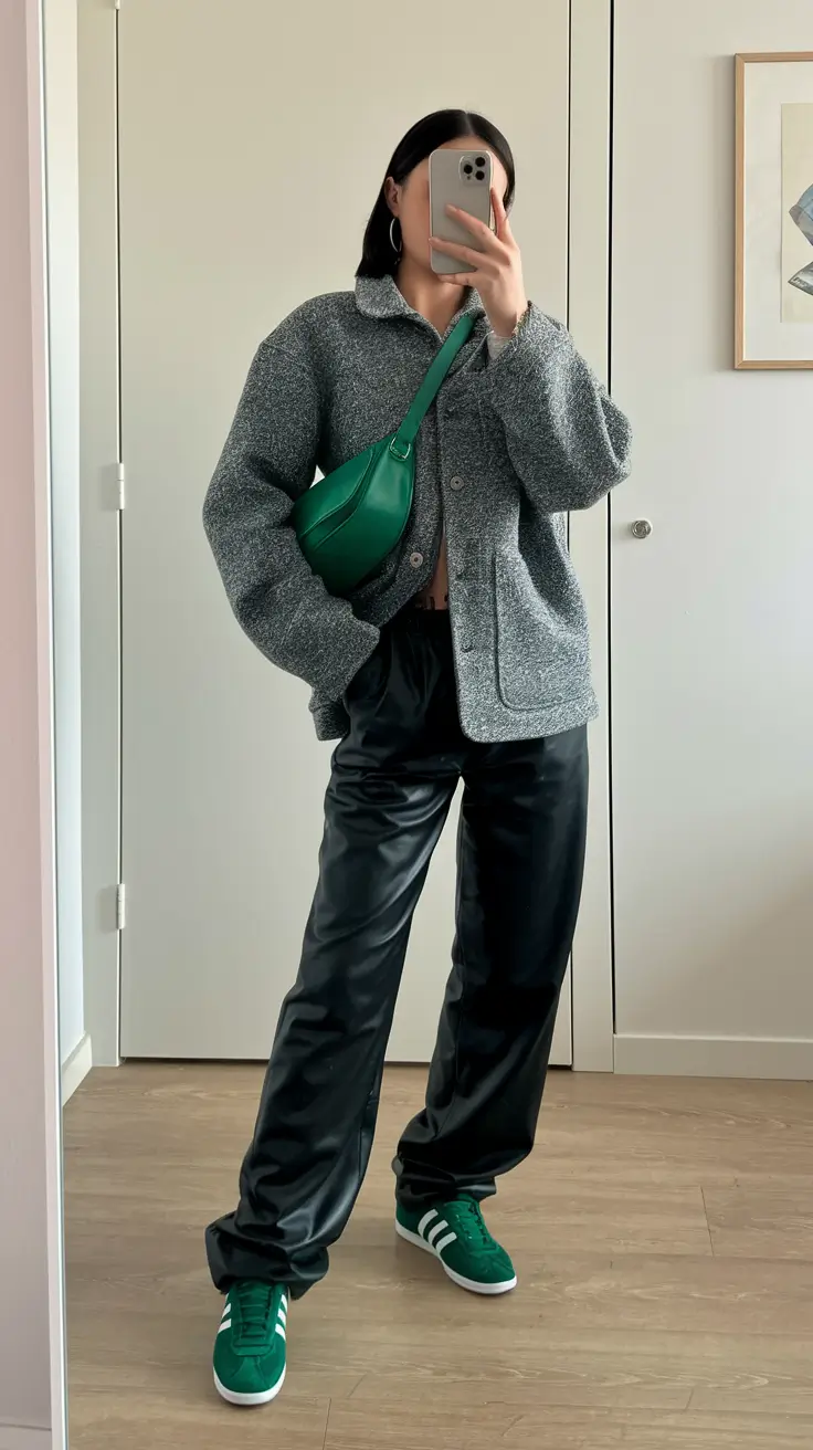 casual autumn street style chic Colorblocking Done Right for City Days