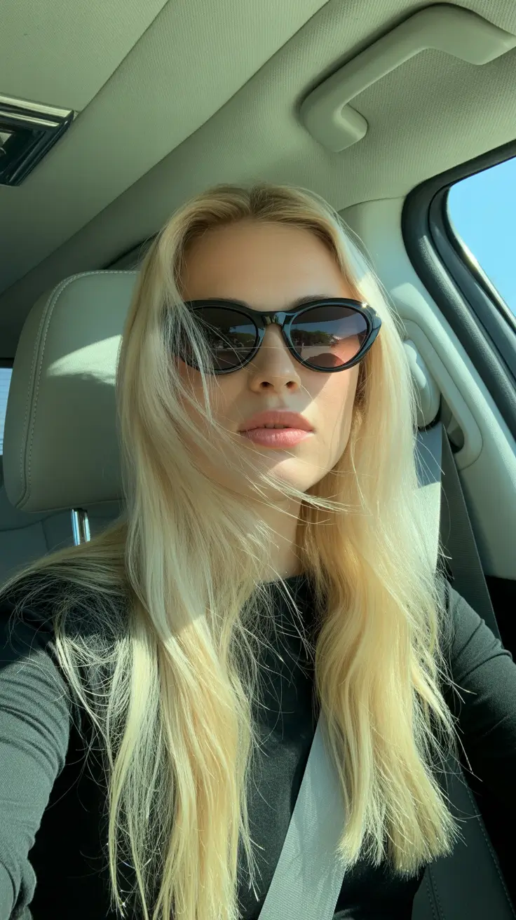 fall hair color for blondes straight Sunlit Straight with a Satin Finish