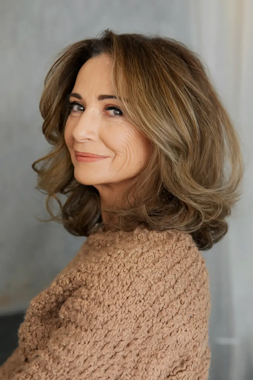 fall hair color for middle aged women over 40 Mushroom Brown with Subtle Cool Undertones