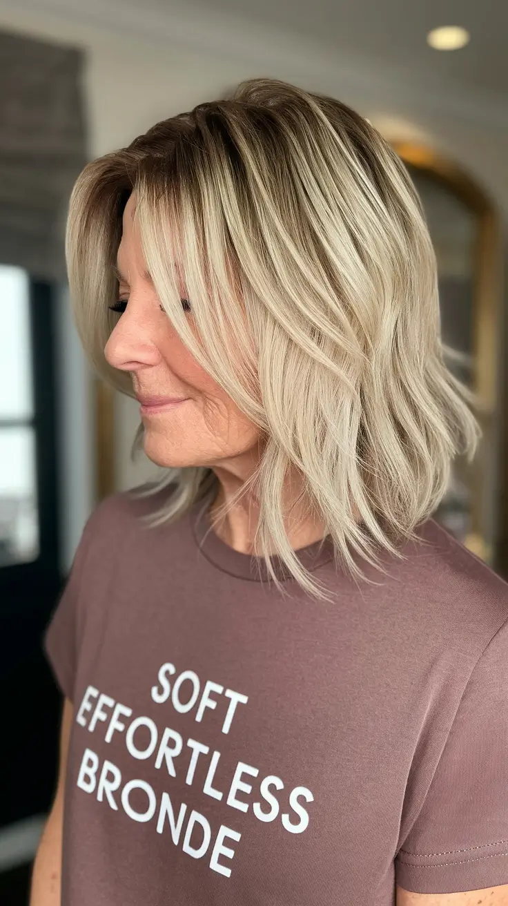 fall hair color for women over 50 Warm Honey Copper with Retro Waves