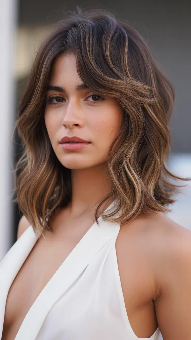 2025 Fall Hair Color Guide for Deep Skin Tones Glossy Copper Bob with a Clean Edge