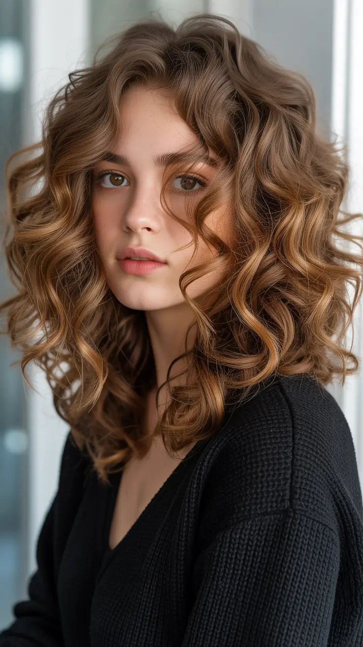 2025 Fall Hair Color Guide for Deep Skin Tones Voluminous Cinnamon Curls