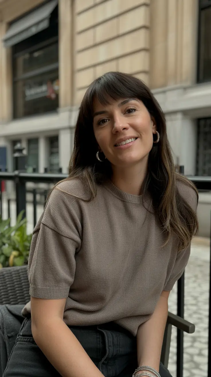 deep brunette hair color for fall Dark Brunette with Autumn Ash Ends