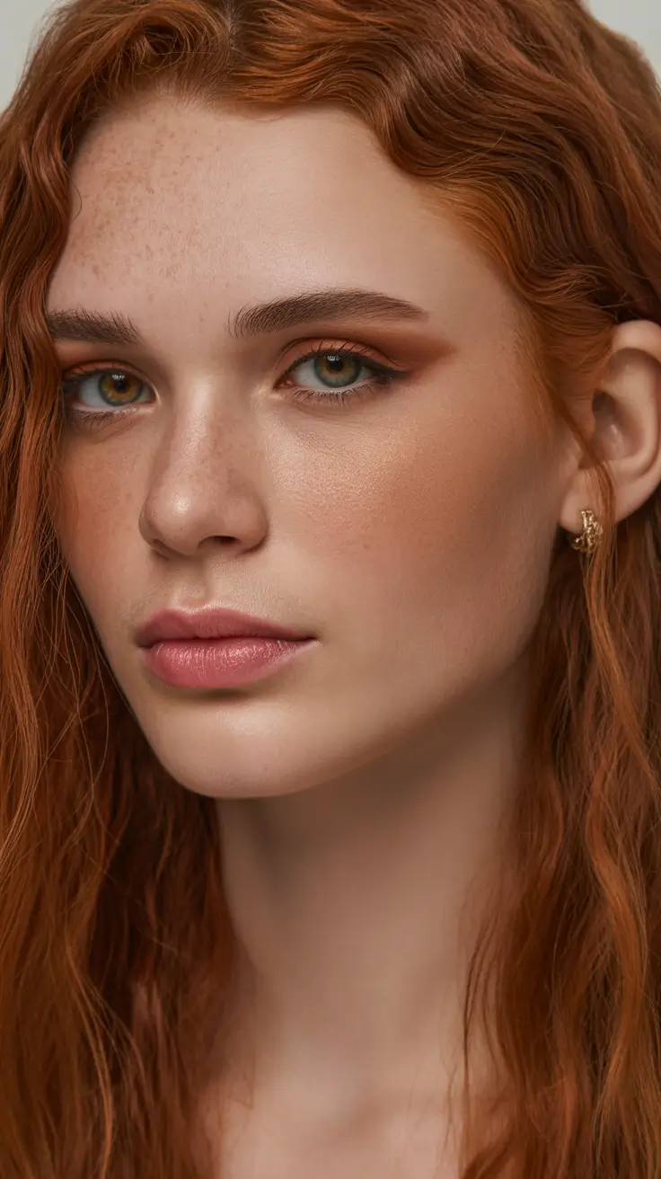 deep fall hair color ideas Spiced Copper Waves with Autumn Glow