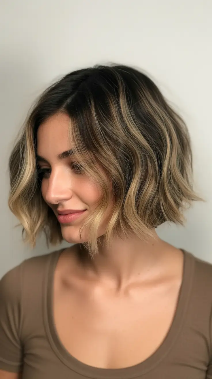 deep fall color palette hair Blonde Balayage with Deep Root Contrast