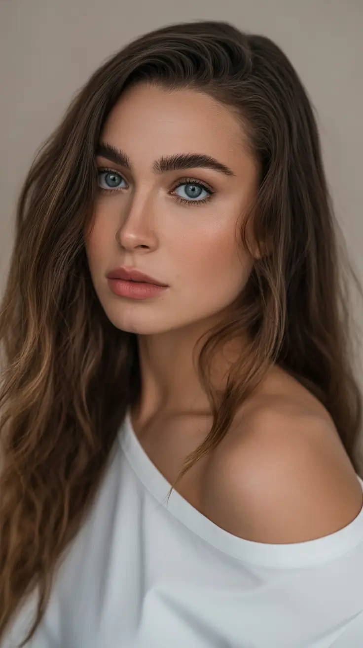 Fall 2025 Hair Colors for Cool Skin Silky Taupe Waves with Cool Precision