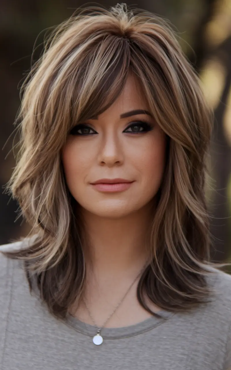 Fall hair colors for warm skin tones Multi-Dimensional Mushroom Blonde Shag