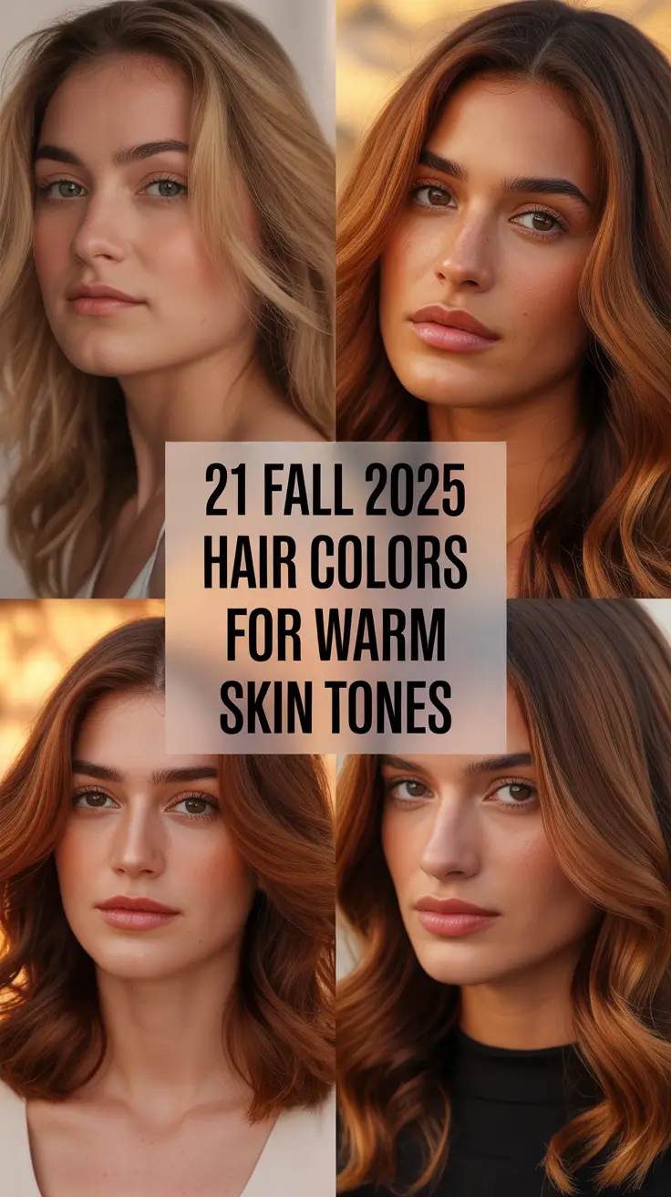 Best Fall 2025 Hair Colors for Warm Skin Tones with Brown Highlight Tones