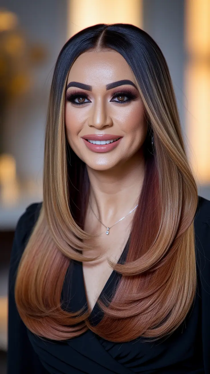 haircuts women over 40 Polished Blonde Layers with Timeless Shine
