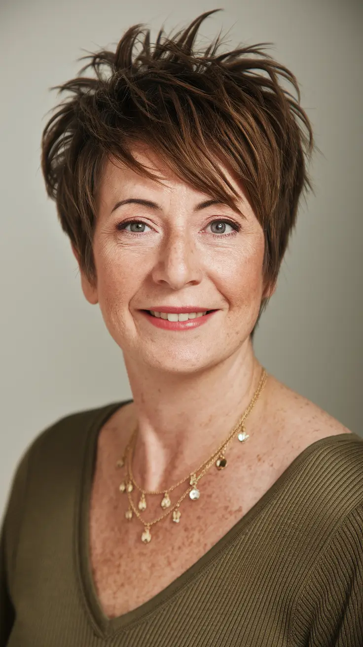 short haircuts for women over 40 2024 Soft Layers and Delicate Waves for Night Glam