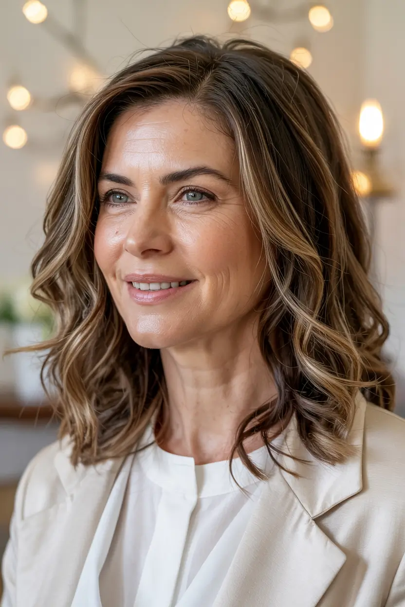 fall haircuts for women Textured Long Layers with Balayage Dimension
