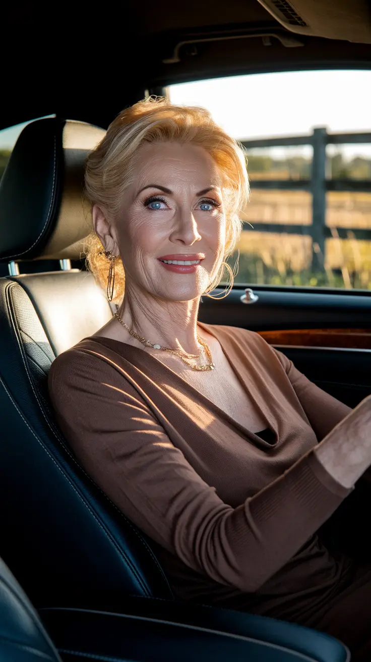 Fall haircuts for women over 60 Soft French Twist with Face Brightening Layers