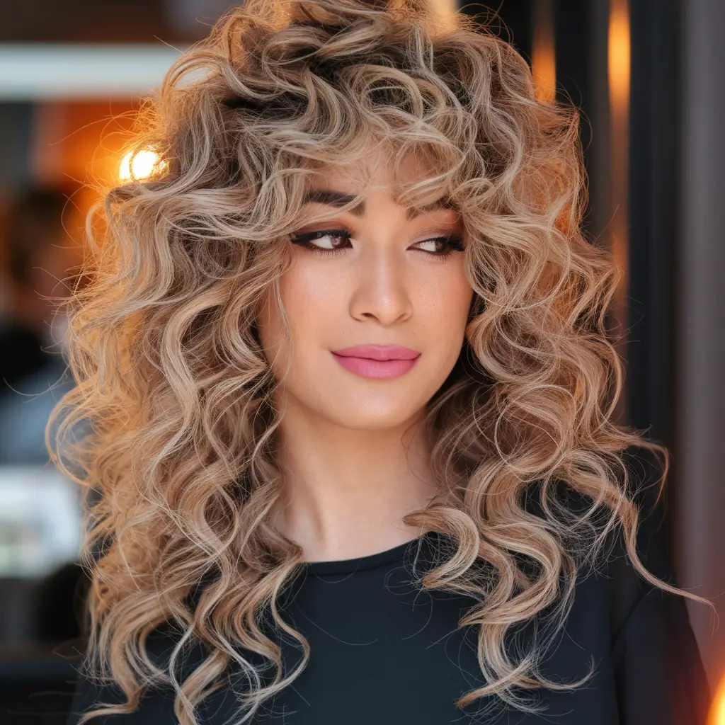 fall long bob hairstyle Layered Bob-Inspired Curly Cut