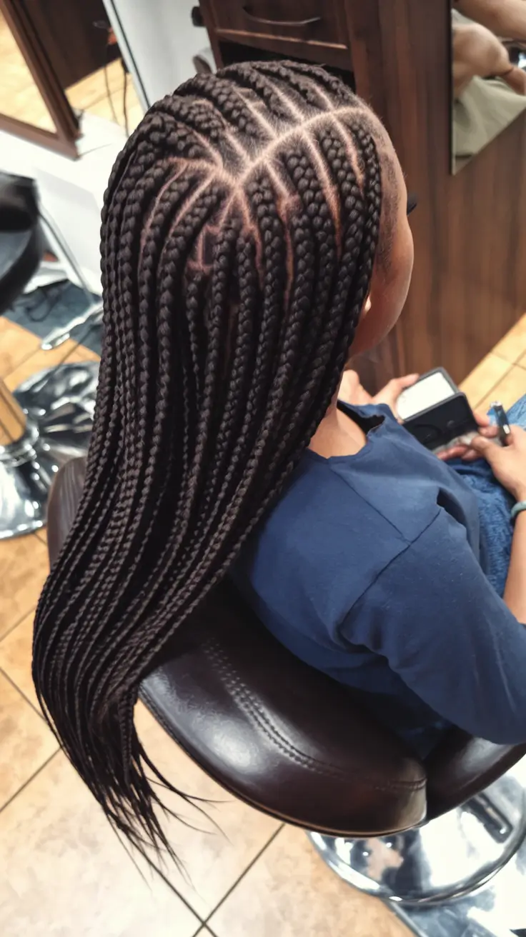 braided cornrow fall long hairstyle Precision Braided Cornrow Style