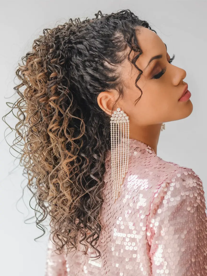 fall long curly hairstyle High Defined Curls with Luxe Volume