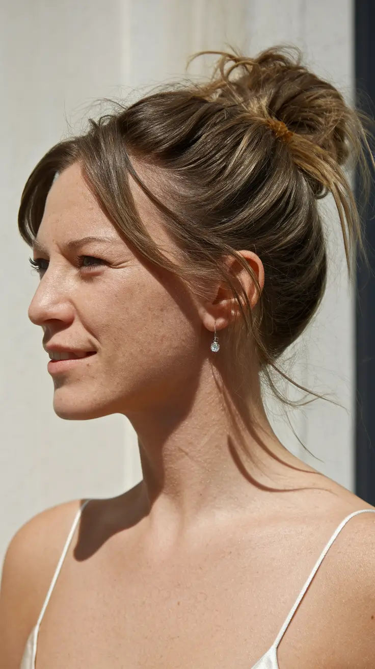 fall hairstyle for medium hair Blunt Cut with Curtain Bangs and Natural Texture