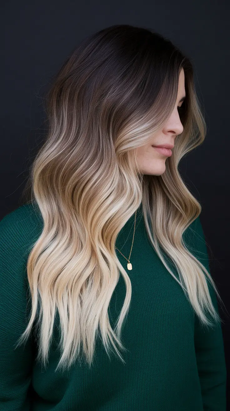 fall hairstyle for medium hair Blunt Cut with Curtain Bangs and Natural Texture