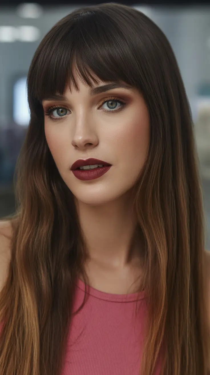 fall long haircuts Ombre Richness with Sharp Blunt Ends